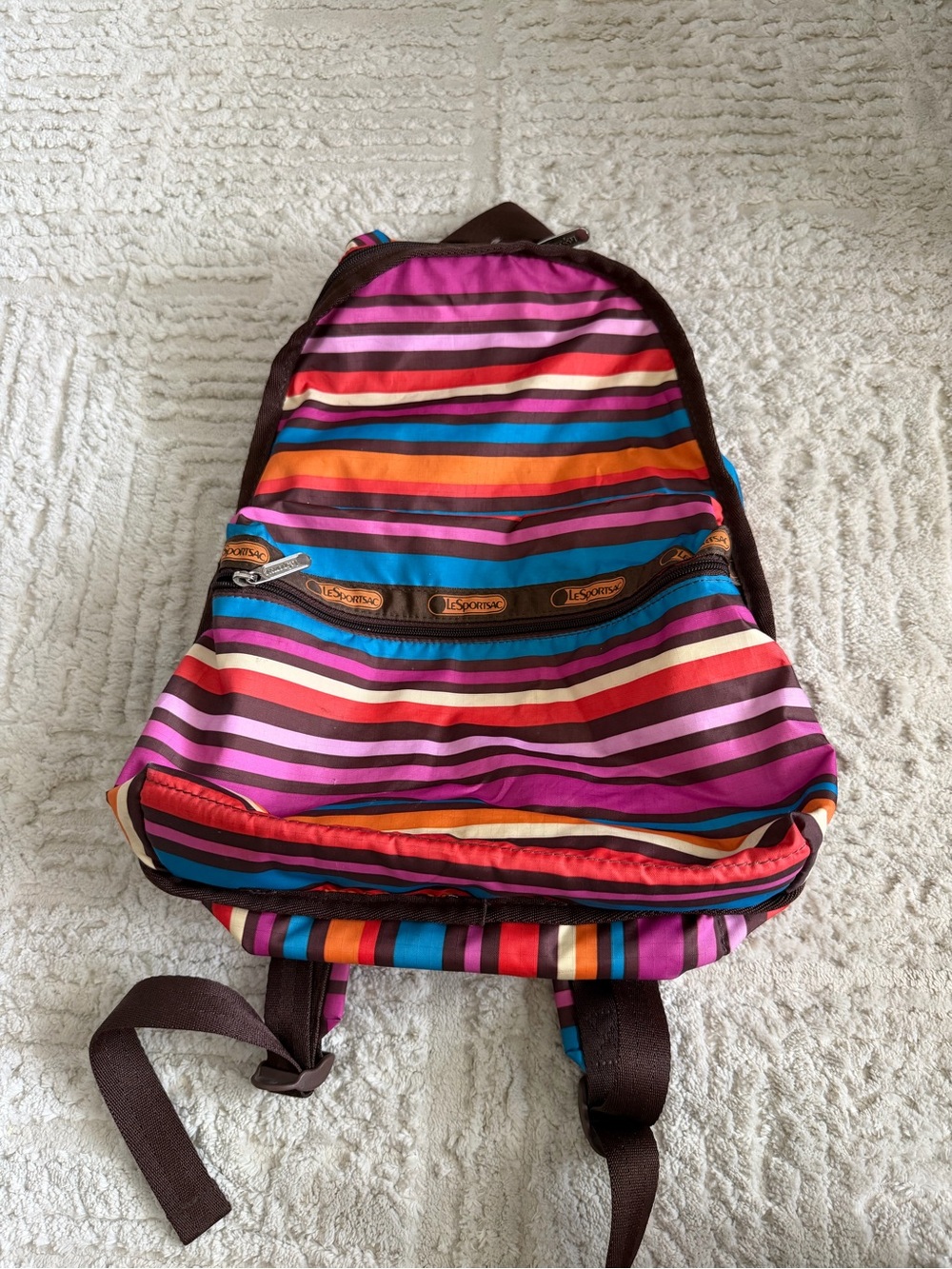 LeSportsac Striped Multicolor Backpack Vibrant